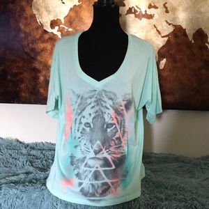 ONLY 1 Lg LEFT. Miss Me Mint Tiger T-shirt